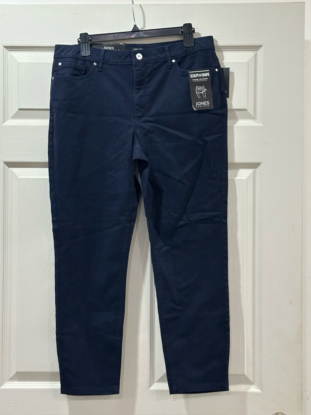 Jones New York Ladies Dark Navy Slim Straight Jeans